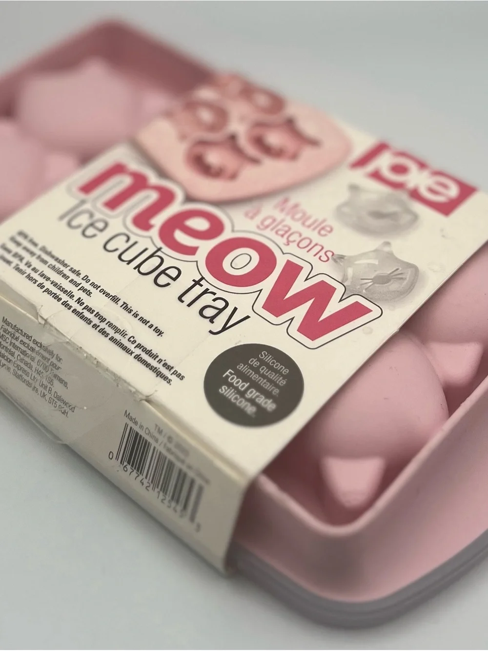 Joie Meow Cat Ice Cube Tray - Pink and White